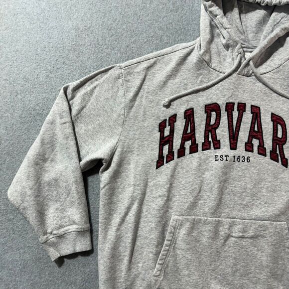 Harvard Crimson H&M Hoodie Womens L Cotton Blend Campus Sweatshirt Gray - Picture 5 of 13